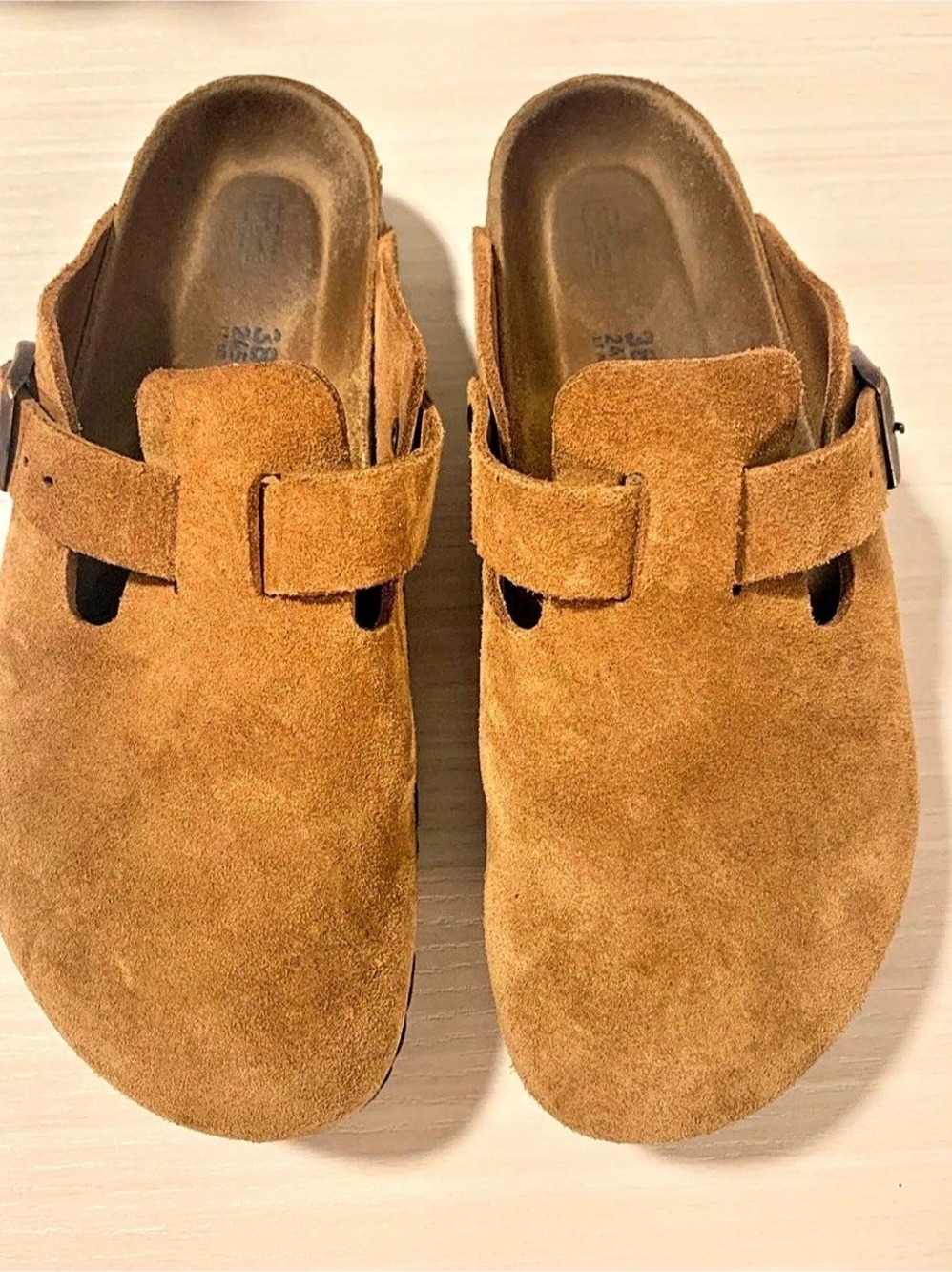 Birkenstock Boston Soft Footbed Suede Clogs Brown size 7 EU 38